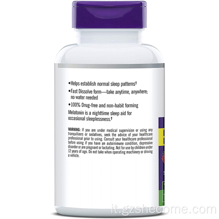 Le compresse di melatonina ti aiuta ad addormentarti più velocemente melatonina